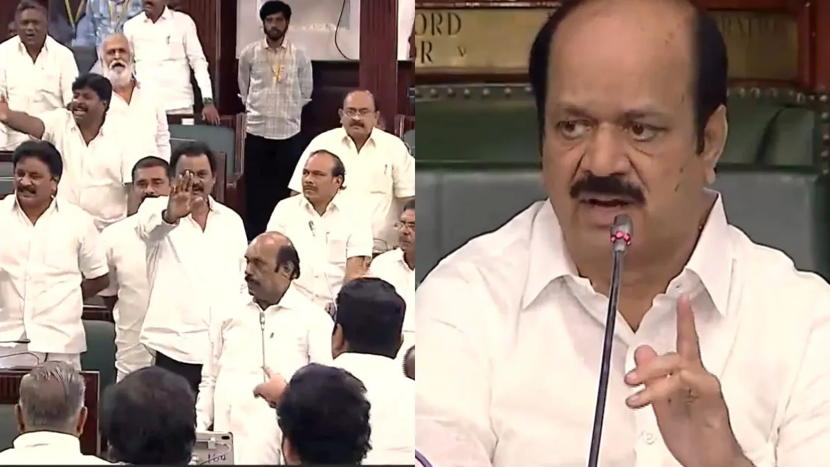 காதில் கேட்க கூடாத வார்த்தைகளை பேசுறீங்க.. மக்கள் என்ன நினைப்பாங்க.. சபாநாயகர் கோபம்