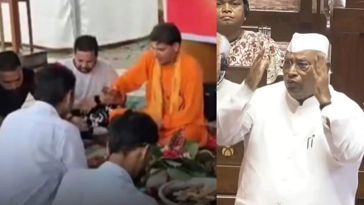 தலித் என்பதால்.. கார்கே பேசிய மேடையை சுத்தம் செய்த இந்து அமைப்பினர்! ராஜ்யசபாவில் கொந்தளித்த காங்.,