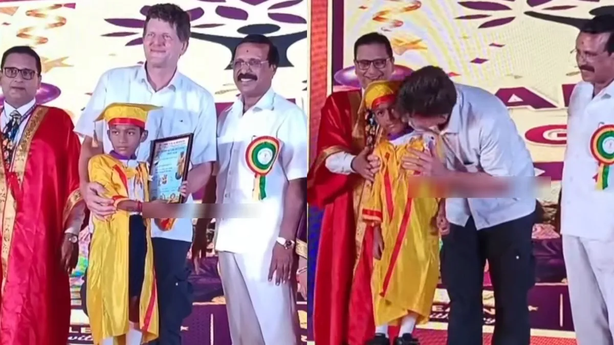 மாமல்லபுரம் பள்ளியில் அயர்லாந்து IT ஊழியர் மைக்கேல் நெகிழ்ச்சி.. சாதித்த பூஞ்சேரி சிறுவன் சர்வேஷ்