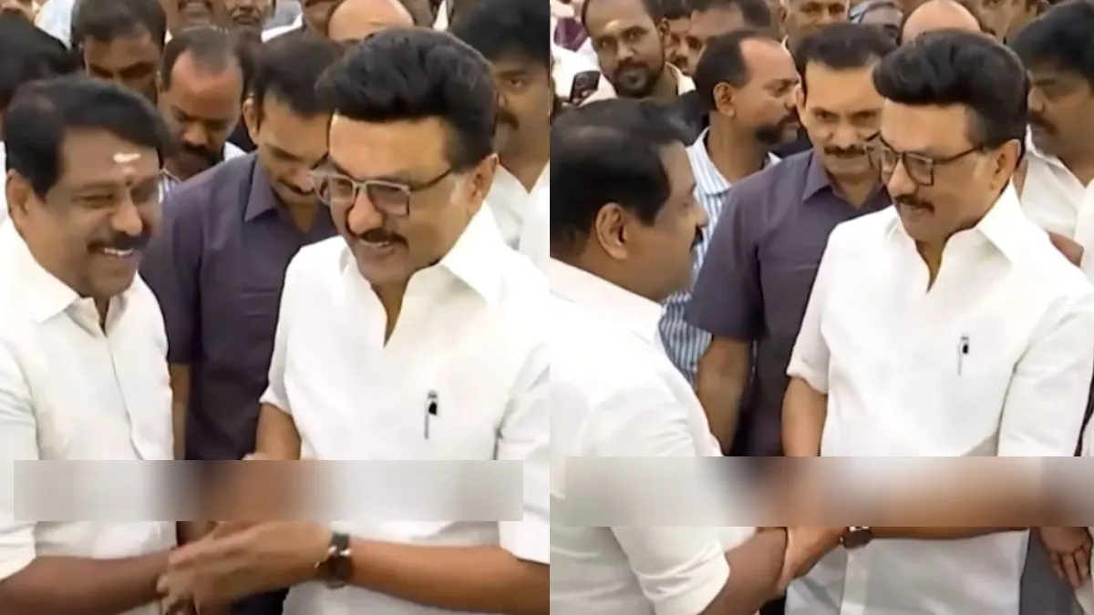 மு.க ஸ்டாலின் - நயினார் நாகேந்திரன் சந்திப்பு.. திமுக எம்எல்ஏ திருமண விழாவில் பரஸ்பரம் நலம் விசாரிப்பு