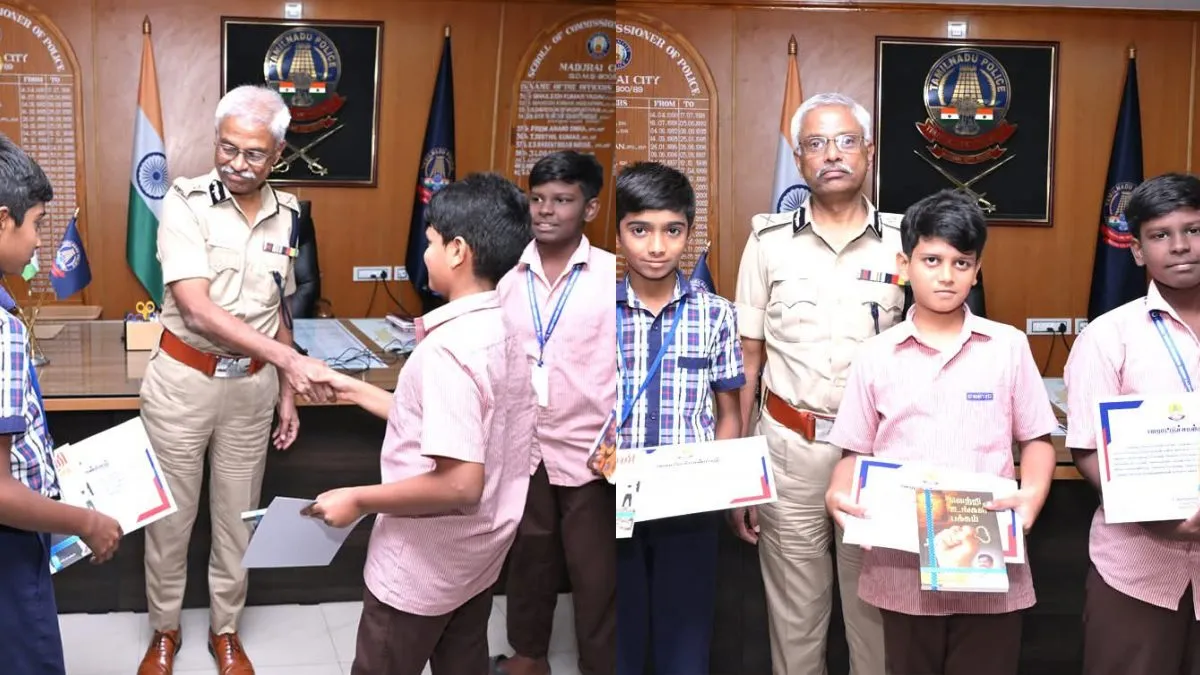 சாலையில் கிடந்த ரூ.33,710.. காவல் நிலையத்தில் ஒப்படைத்த சிறுவர்கள்.. பாராட்டிய மதுரை காவல் ஆணையர்