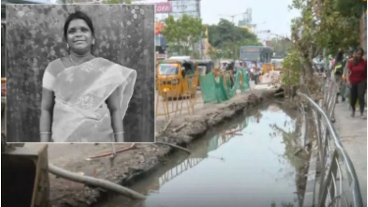 சென்னை அண்ணா நகரில் அதிர்ச்சி சம்பவம்.. மழைநீர் வடிகால் பள்ளத்தில் விழுந்த பெண் பலி!