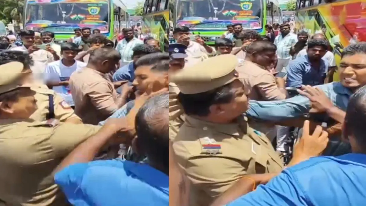 கிளம்புறியா இல்லையா? மிரட்டிய எஸ்.ஐ.. ஒங்கி பளார் என்று அறை விட்ட இளைஞர்.. தஞ்சையில் சம்பவம்