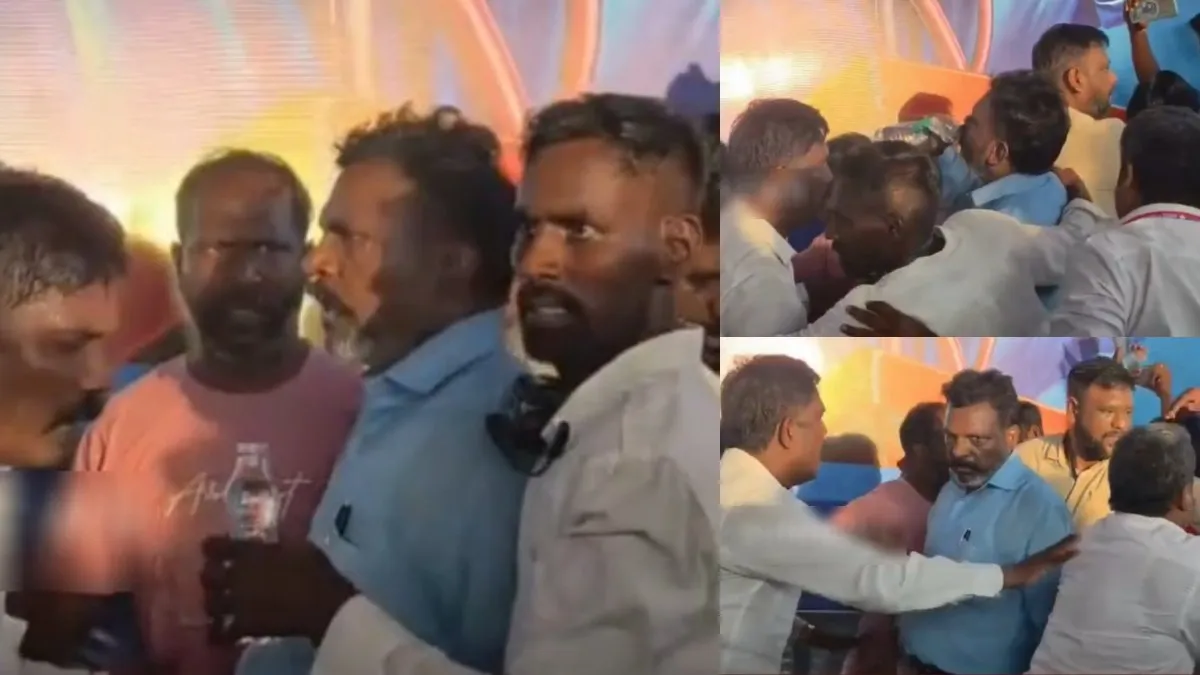 கட்டுக்கடங்காத கூட்டத்தில் சிக்கிய திருமாவளவன்.. திடீர் மூச்சு திணறல்.. விசிக மாநாட்டில் பரபரப்பு!