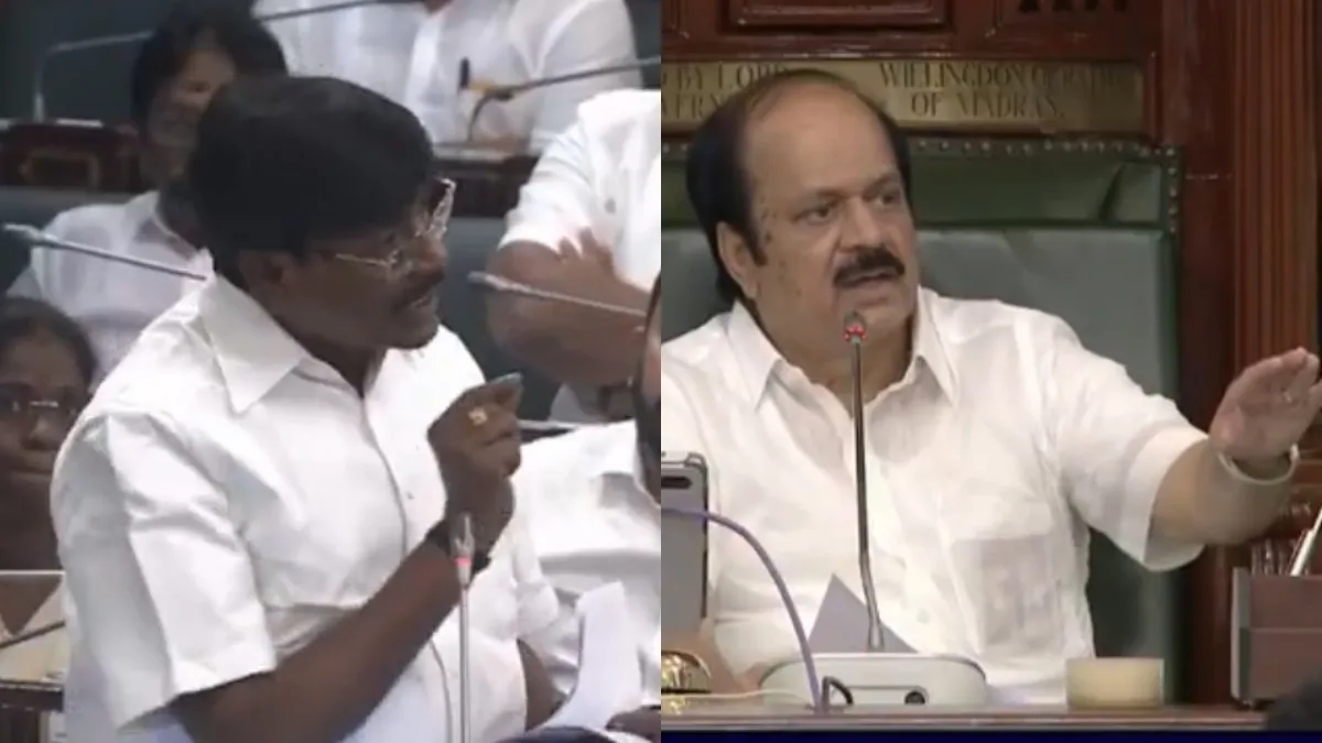 சண்டைக்கு வர்றீங்களா? உட்காருங்க.. அமைச்சர் பேச்சுக்கு ஆட்சேபம் தெரிவித்த எம்எல்ஏ! சபாநாயகர் காட்டம்