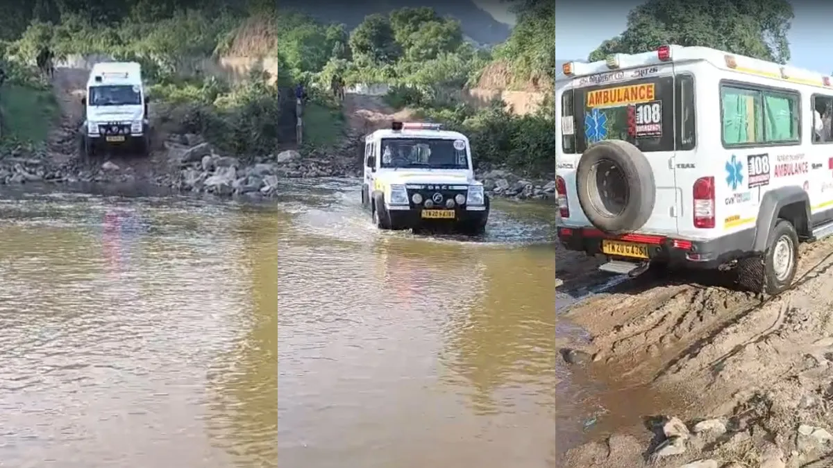 செக்-அப் முடிந்து திரும்பும் போது காட்டாற்று வெள்ளம்! 3 கர்ப்பிணிகளுக்காக கடவுளாக வந்த ஆம்புலன்ஸ்