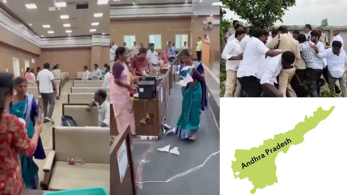 ஆந்திராவில் உள்ளாட்சி தேர்தலில் வரலாறு காணாத வன்முறை..  பல இடங்களில் வேட்புமனுக்கள் கிழிப்பு