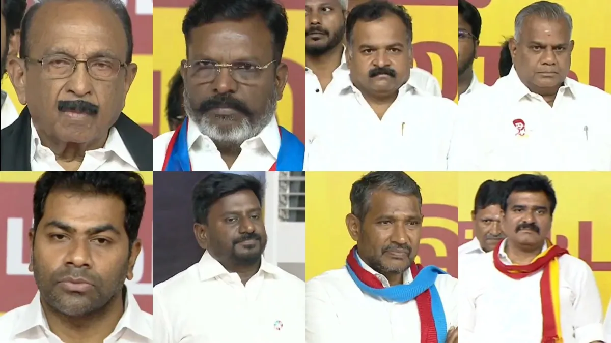 மதுராந்தகத்தில் சோகத்தில் மூழ்கிய.. தவெக கூட்டணி கட்சித் தலைவர்கள்.. முகத்தில் ஈ ஆடவில்லையே!