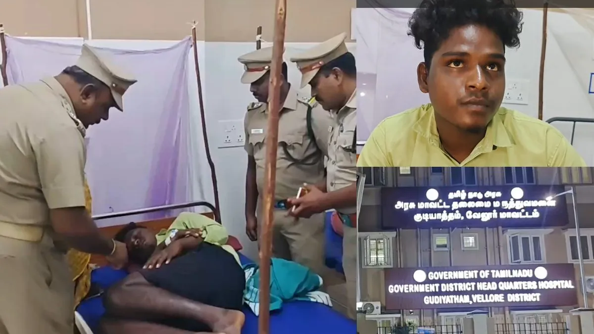 குடியாத்தம் அருகே கூலித் தொழிலாளி மீது திடீரென பாய்ந்த கரடி! இடது கையை லபக்கென கடித்து குதறல்