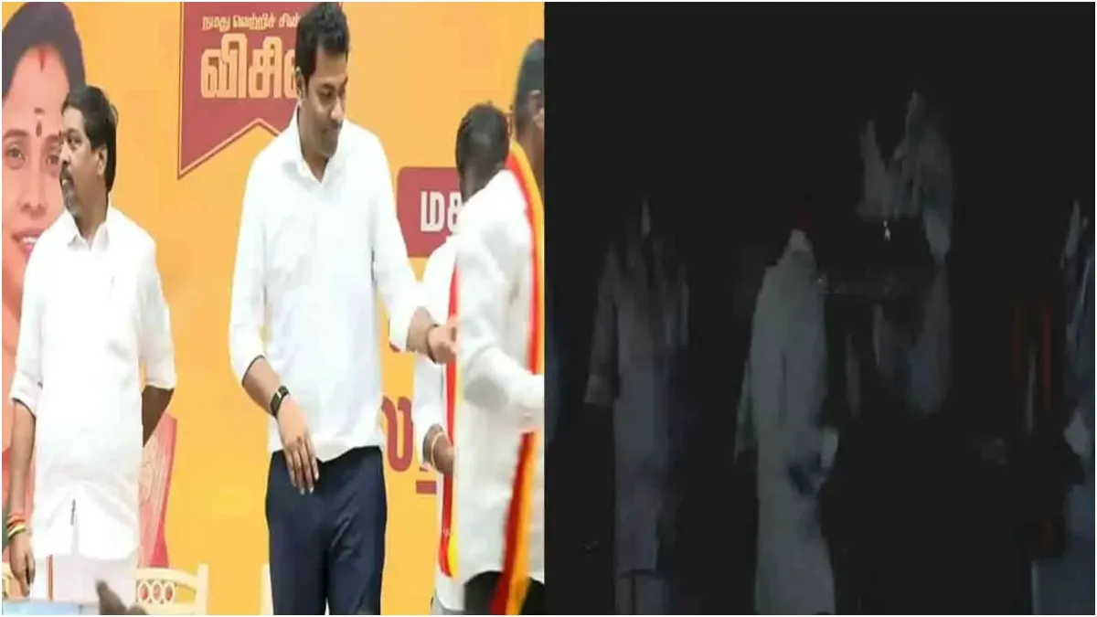 திடீரென இருண்ட மேடை.. ஆதவ் அர்ஜுனா உட்பட 5 அமைச்சர்கள் பங்கேற்ற கூட்டத்தில் மின்தடை!