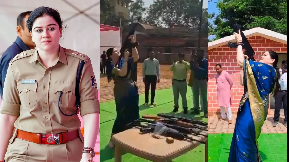 ‘லேடி சிங்கம்'.. சேலையுடன் ஏகே -47 துப்பாக்கியை எடுத்து டப்டப்புனு சுட்ட பெண் ஐபிஎஸ்.. வீடியோ