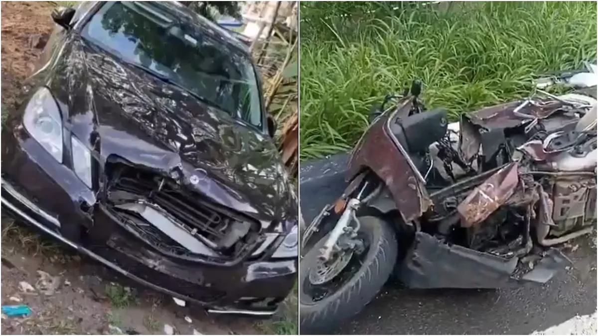 நீதிபதியின் 17 வயது மகன் ஓட்டிய சொகுசு கார் மோதி விபத்து.. தூக்கி வீசப்பட்ட ஸ்கூட்டர்.. பறிபோன உயிர்