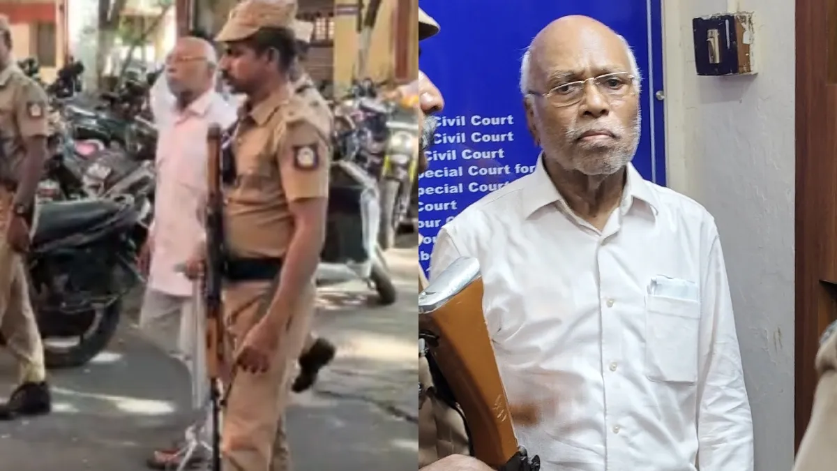 வாக்கிங் ஸ்டிக் ஊன்றி நடந்து வந்த ஜெம் வீரமணி.. பாலியல் வழக்கில் போக்சோ நீதிமன்றத்தில் நேரில் ஆஜர்!