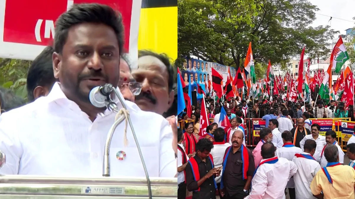 இதுதான் SIR-ஐ எதிர்ப்பதா? பாஜக, ஞானேஷ் குமார், மோடி பெயரைக் கூட உச்சரிக்காத தவெக அமைச்சர் ராஜ்மோகன்!