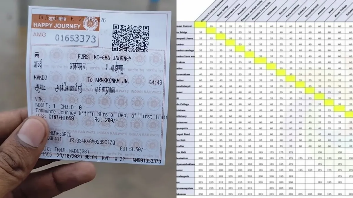 அரக்கோணம்-சென்ட்ரல் ஏசி ரயிலில் 230 ரூபாய்.. மனசாட்சியில்லாத கட்டணம்.. பயணிகள் எதிர்ப்பது ஏன்?