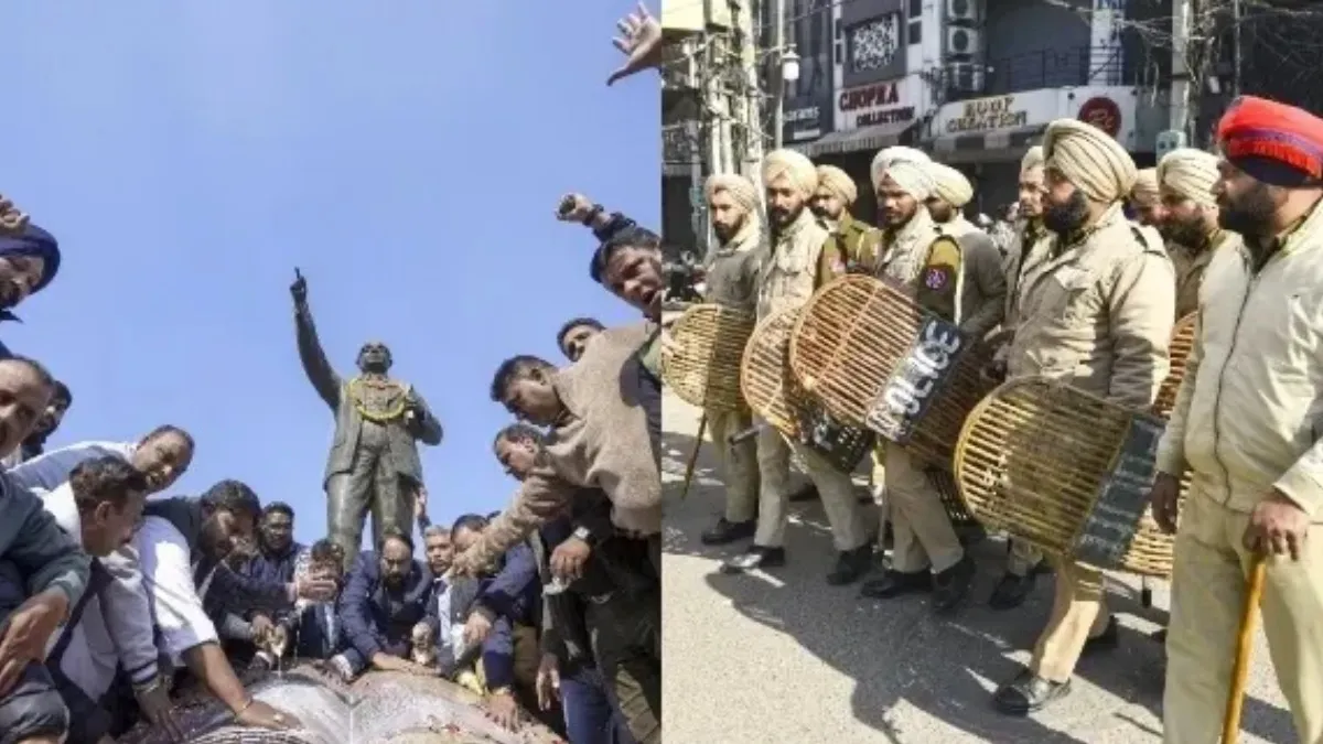 అంబేడ్కర్ విగ్రహం ధ్వంసం-కేజ్రీవాల్ దళిత వ్యతిరేకి..!!