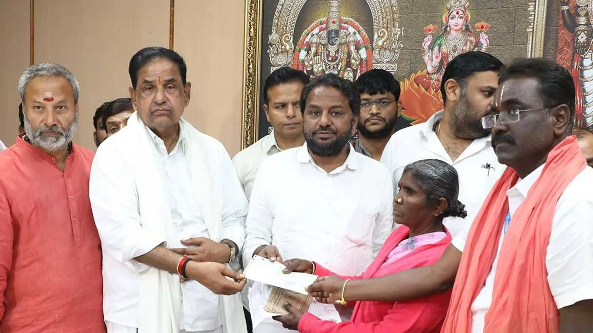 టీటీడీ బోర్డు సభ్యులతో కమిటీలు ఏర్పాటు: చెక్కులు అందుకున్నది వీళ్లే