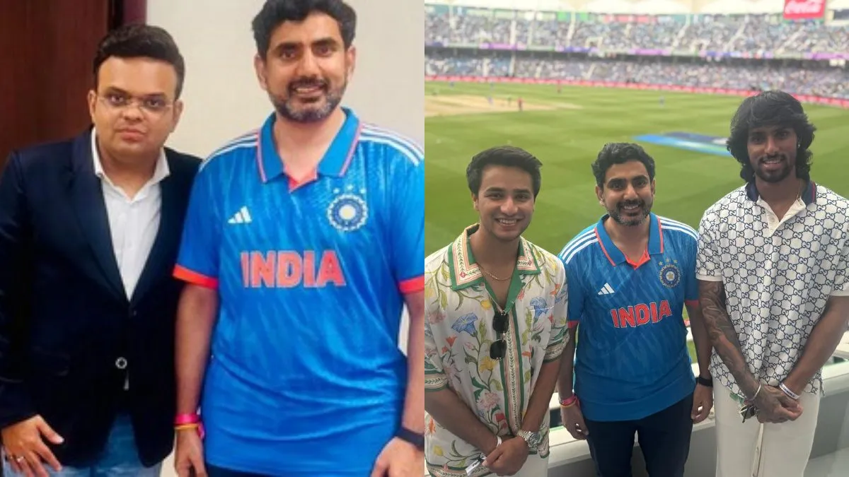 దుబాయ్‌లో జై షాతో నారా లోకేష్ భేటీ.. టీ20 క్రికెటర్లతో ఫొటోలు