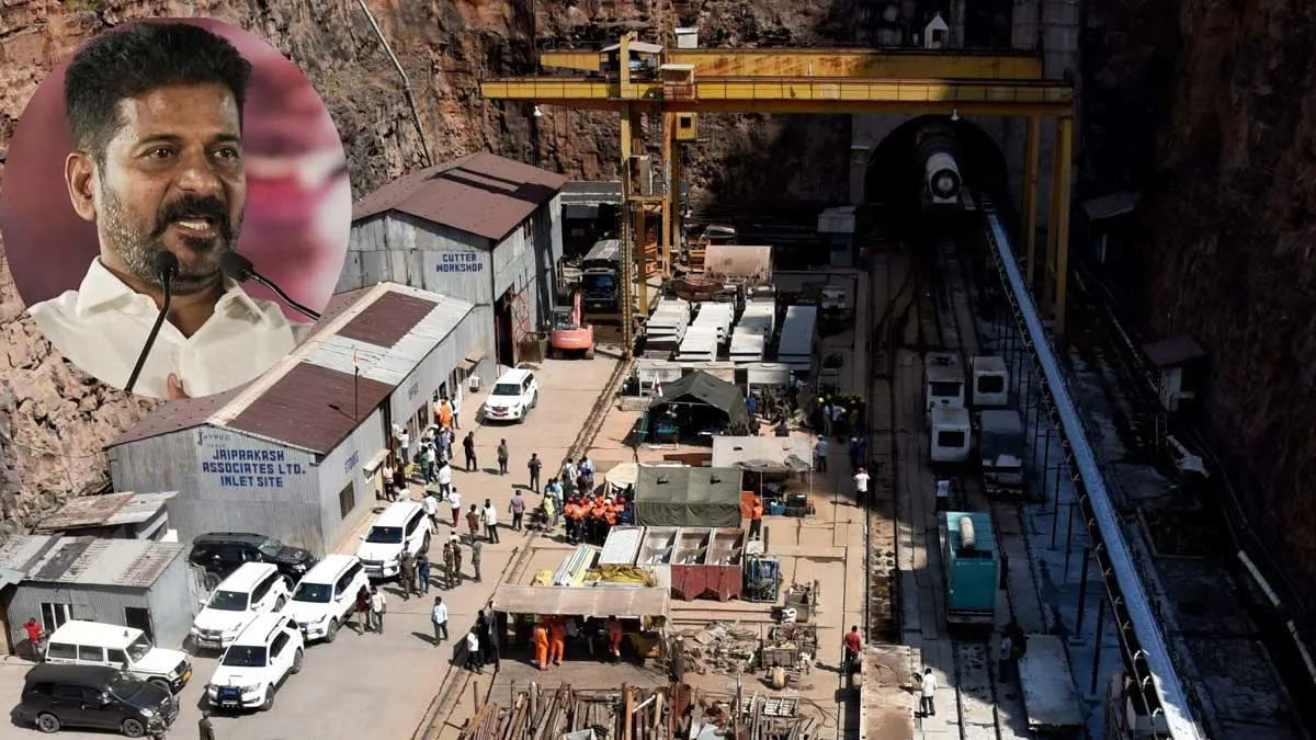SLBC Tunnel: నేడు ఘటనా స్థలికి సీఎం రేవంత్ రెడ్డి.. తాజా పరిస్థితి ఇలా!