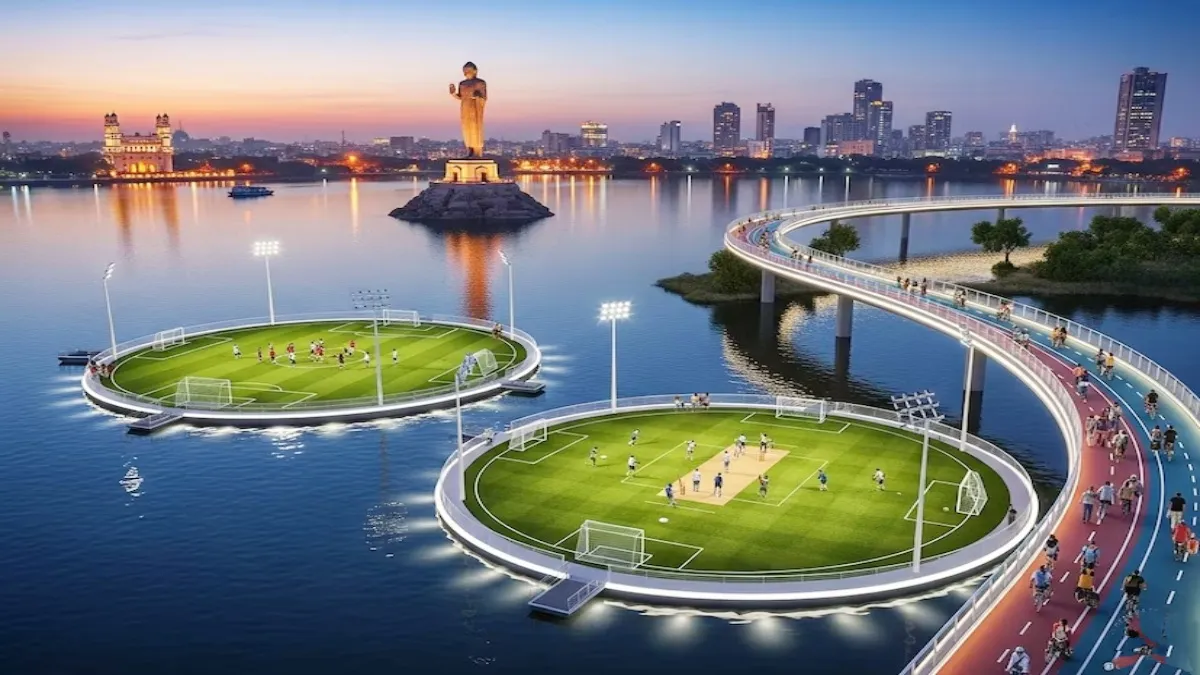 హైదరాబాద్ ప్రజలకు గుడ్ న్యూస్.. ఇకపై నీటిపైనే క్రికెట్, ఫుట్‌బాల్ ఆడొచ్చు..!