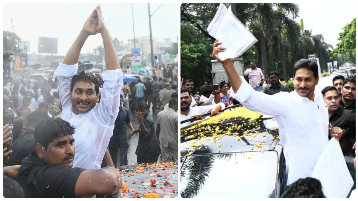 భారీవర్షంలోనే జగన్ టూర్..! స్టీల్ ప్లాంట్ పై కీలక హామీ..!