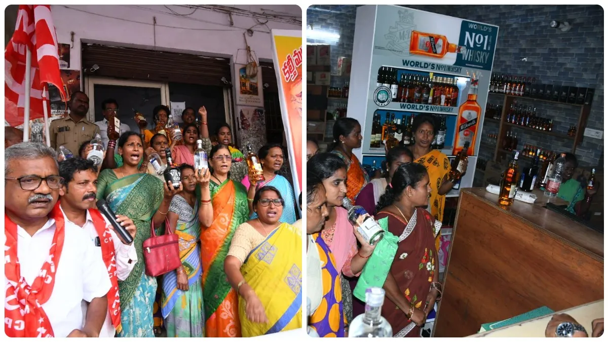 కల్తీ మద్యం దొరికినా ఆగని అమ్మకాలు-బెజవాడ షాపులో రచ్చ రచ్చ..!