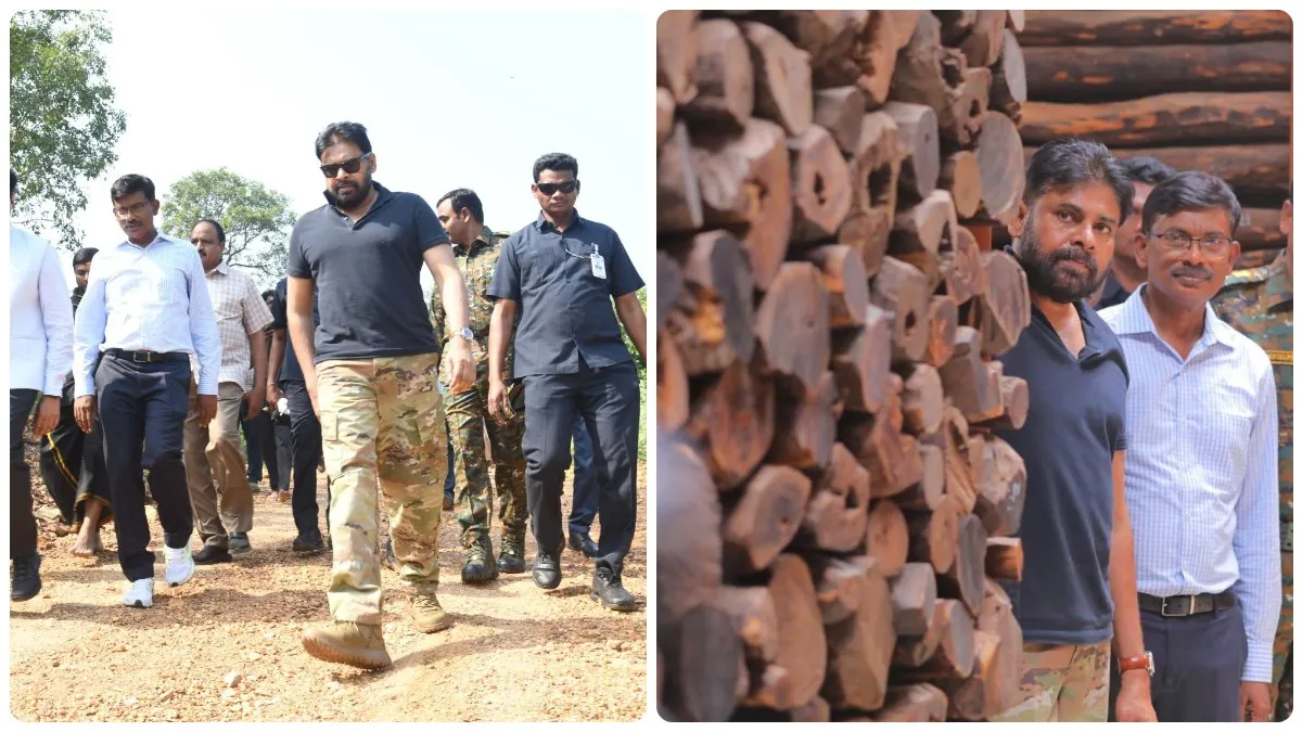 శేషాచలం అడవుల్లో పవన్- ఎర్రచందనం గోడౌన్ల తనిఖీలు..! ఒక్క దుంగ కూడా...!