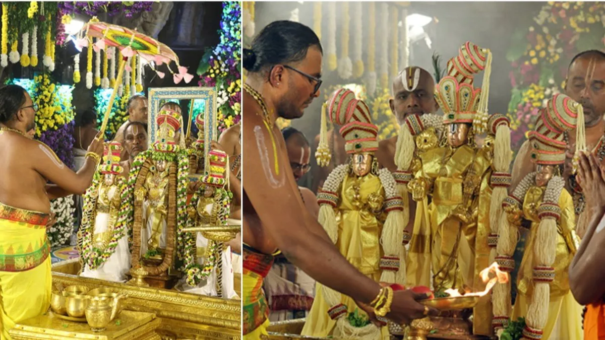 తిరుమలలో అరుదైన ఘట్టం: తెల్ల ముత్యాలు, వట్టివేరు, కురువేర్లతో.. !!