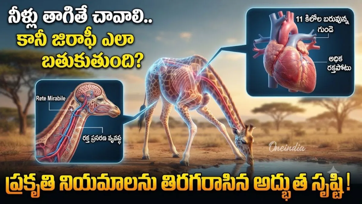 నీళ్లు తాగితే బ్రెయిన్ స్ట్రోక్! నిమిషం కంటే తక్కువ నిద్ర.. జిరాఫీ ఒంట్లో ఇన్ని రహస్యాలా!